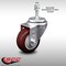 Service Caster 3 Inch SS Maroon Polyurethane Wheel Swivel 10mm Threaded Stem Caster SCC SCC-SSTS20S314-PPUB-MRN-M1015 - alternate 1